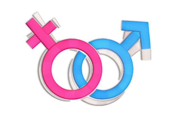 Gender Sign: A Whimsical Embroidery Design for Meaningful Gifts